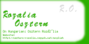 rozalia osztern business card